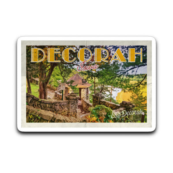 Decorah Iowa Decal Phelps Park Stonework