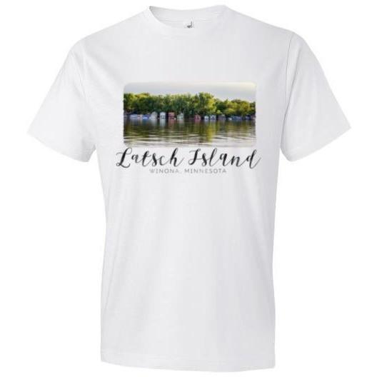 Latsch Island Boathouses Winona T-Shirt - Kari Yearous Photography